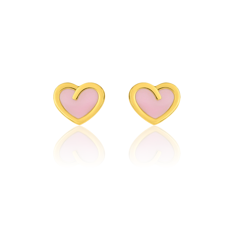 PENDIENTES CORAZONES FILO ORO 9K