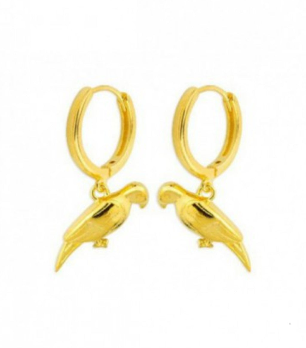PENDIENTES PLATA LOROS - MED064A-D