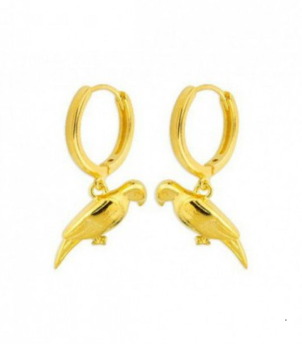 PENDIENTES PLATA LOROS - MED064A-D