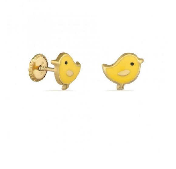 PENDIENTES POLLITOS ORO 9K