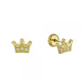 PENDIENTE CORONA MULTIPIEDRA 18K-P226