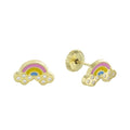 PENDIENTE ESMALTE ARCO IRIS MULTIPIEDRA