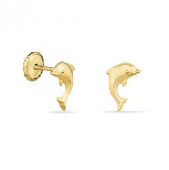 PENDIENTES DELFINES ORO 9K