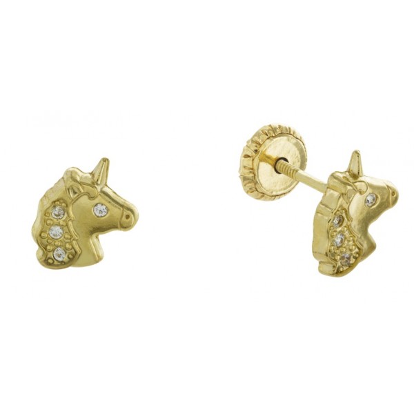 PENDIENTES UNICORNIO MULTIPIEDRA